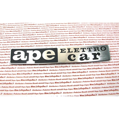 Aluminiumschild „Ape ELETTRO Car" für PIAGGIO APE