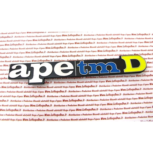 Aluminiumplatte „Ape™ D" für PIAGGIO APE APE™ D