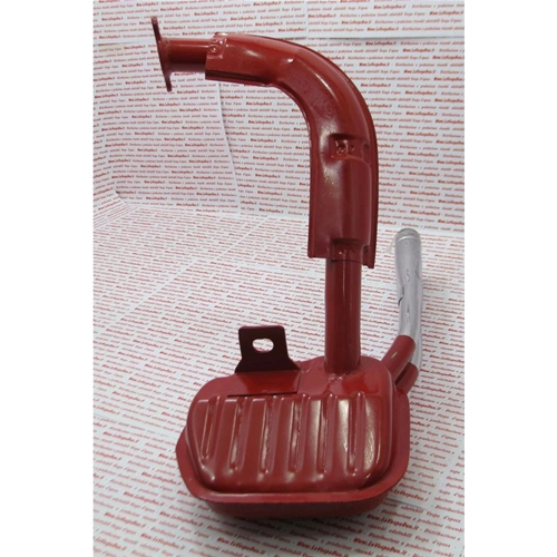 Roter ABARTH-Auspuff für VESPA 50 NLR SPECIAL - Doppelverchromtes Rohr ro 137655 132106