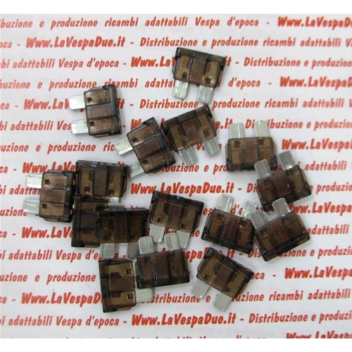 Fusible à lame marron 7,5 A pour Vespa Ape, Lambretta et Fiat (1 pièce)
