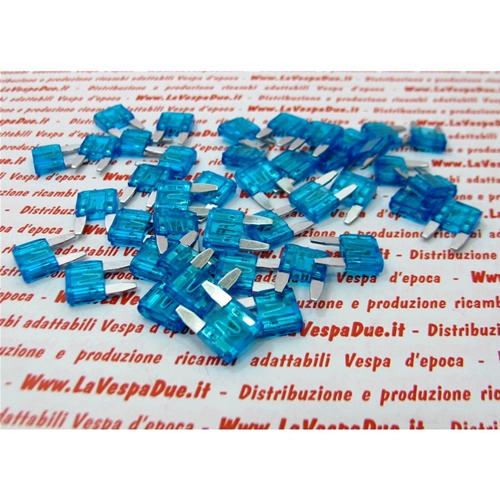 15 Amp Blue Mini Blade Fuse for VESPA APE LAMBRETTA FIAT 1 Piece