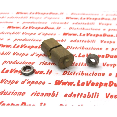 Perno con rondelle di scorrimento accelleratore VESPA 125 VM1 VM2 VN1 VN2 VL1 VL2 VL3 STRUZZO APE AB3 AB4 comando pattino filo gas manubrio r.o. 020040 calessino fondo di magazzino