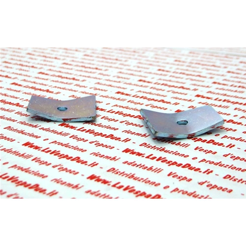Par de placas y kit de clips galvanizados para fijar el depósito de gasolina VESPA 125 Barra de faro bajo Caja de cambios desde el bastidor V1T hasta 71499