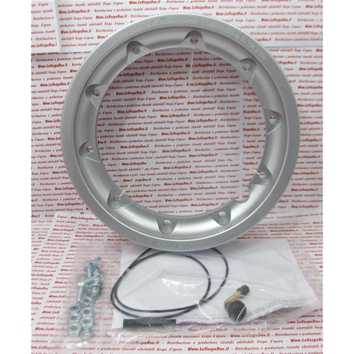 PINASCO 25472001 2.10 X 10 tubeless rim in grey aluminium for VESPA 50 125 150 200 SPECIAL PRIMAVERAS ET3 ELESTART PX PE SPRINT T5 etc...