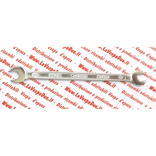 Doppelgabelschlüssel 6 und 7 mm aus Chrom-Vanadium-Stahl mit 15° geneigter Maulöffnung für VESPA 50, 90, 125, 150, 160, 180, 200 und alle Modelle