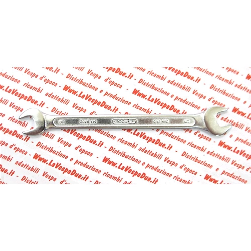 Doppelgabelschlüssel 8 und 9 mm aus Chrom-Vanadium-Stahl mit 15° geneigter Maulöffnung für VESPA 50, 90, 125, 150, 160, 180, 200 und alle Modelle