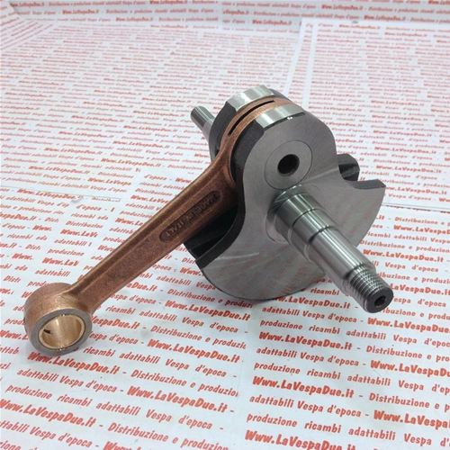 Vilebrequin complet pour Vespa 98, 125 V1T, A, V15T, V30T, V33T (1948-1952) et Ape 125 A1T, A15T (réf. 610217M), fabriqué en Italie.