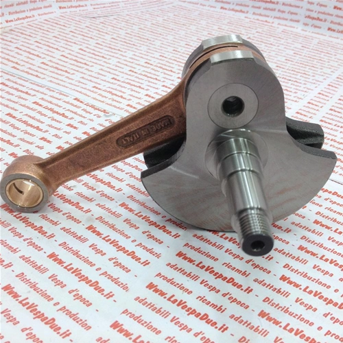 Vilebrequin complet pour Vespa 98, 125 V1T, A, V15T, V30T, V33T (1948-1952) et Ape 125 A1T, A15T (réf. 610217M), fabriqué en Italie.
