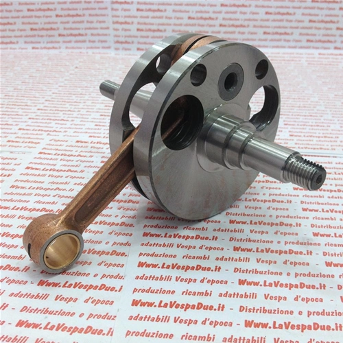 Komplette Kurbelwelle, hergestellt in Italien, Pleuelstange 110 mm, Hub 57 mm für VESPA 125 VM1T VM2T VN1T VN2T 150 VL1T VL2T VL3T VB1T Originaltyp – italienisches Produkt