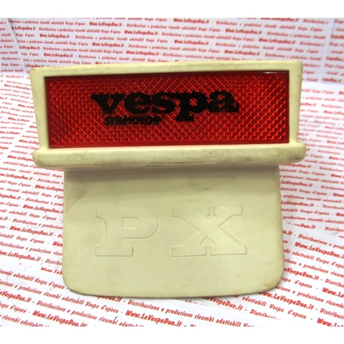 White rear mudguard with reflector for VESPA PX PE ARCOBALENO series, new stock
