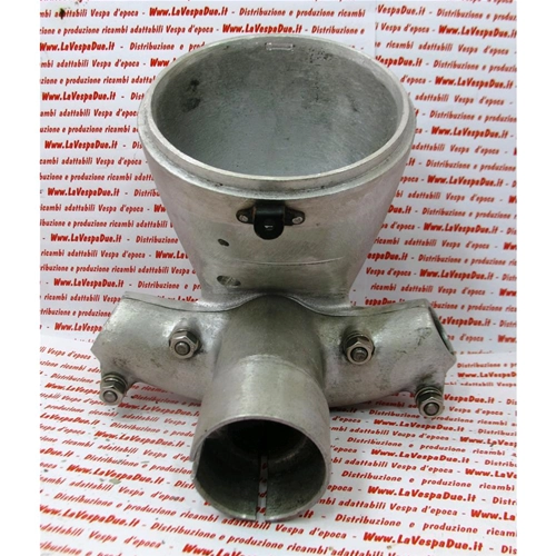 Faro delantero completo de aluminio con soporte para manillar para vehículo utilitario VESPA 125 U VU1T, año 1953.