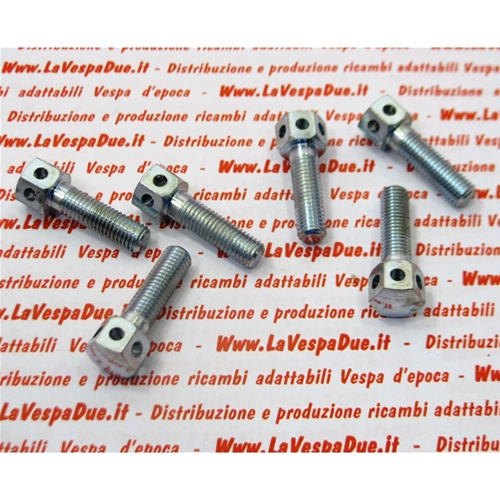 Bullone testa forata da mm 7 per fissaggio leva avviamento VESPA 125 150 Faro Basso