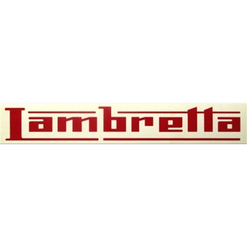 Red LAMBRETTA lettering sticker