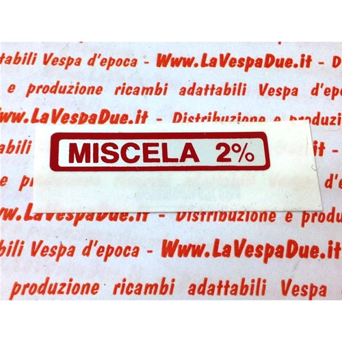 Étiquette rouge, mélange à 2 % pour VESPA 50 125 150 200 PX PK HP RUSH T5 à partir de 1986