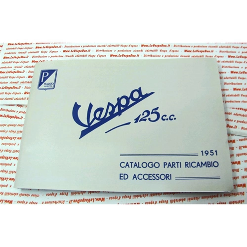 Catálogo de repuestos y accesorios para VESPA 125 desde 1951