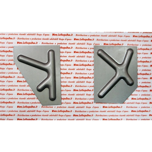 Par de refuerzos traseros kx para el reposapiés del escudo VESPA 50 125 NLR SPECIAL ELESTART ET3 PRIMAVERA