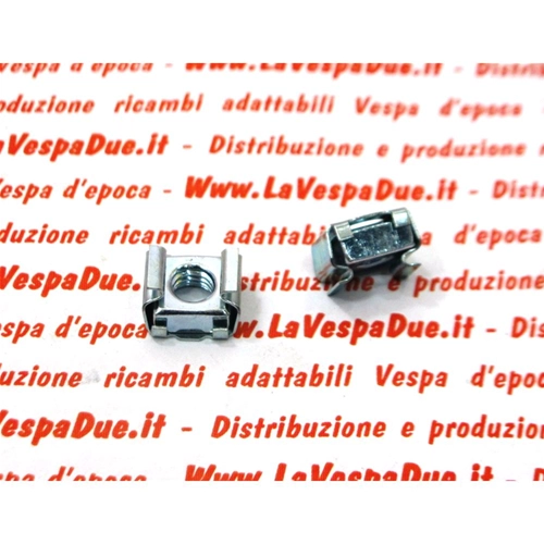 M6-Mutter mit Käfig zur Befestigung von Bremspedal, Batteriereglerhalterung und Fernbedienung für VESPA 50 125 150 200 PK PX PRIMAVERA ET3 T5 COSA HP N FL2 ro 182872 (1 Stück)