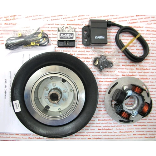Accensione PINASCO 25356838 elettronica FLYTECH per VESPA 125 150 VNB VNA VBB GTR GT SPRINT SUPER TS RALLY kg 1,6 diametro mm 17