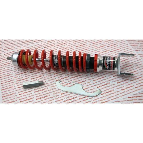 Ammortizzatore Posteriore CARBONE cromato e rosso HI-TECH oleopneumatico regolabile per VESPA 50 125 150 160 180 200 N L R SPECIAL 125 PRIMAVERA ET3 SPRINT RALLY TS PX PE ARCOBALENO