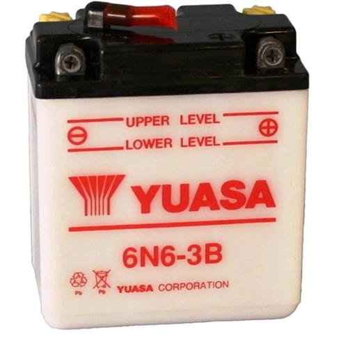 Batteria YUASA 6N6-3B 6 V volt 6 AH ampere per VESPA 125 150 HONDA CB N RS S X ENDURANCE KAWASAKI MALAGUTI