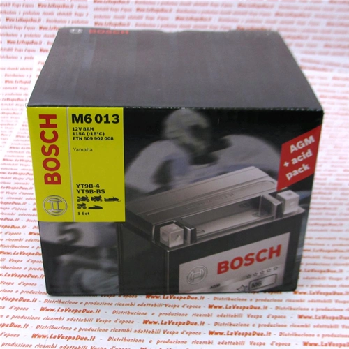 Batteria BOSCH YT9B-4 YT9B-BS 12 volt completa di acido per YAMAHA 400 500 600 660 750T MAX TT XT
