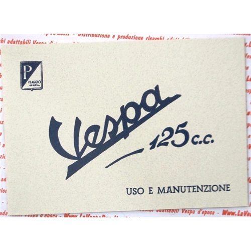 Manuel d'utilisation et d'entretien des VESPA 125 à partir de 1950