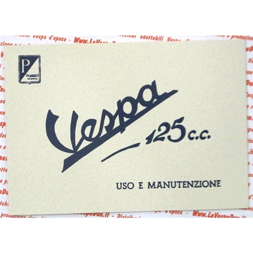 Manual de uso y mantenimiento para VESPA 125 desde 1951