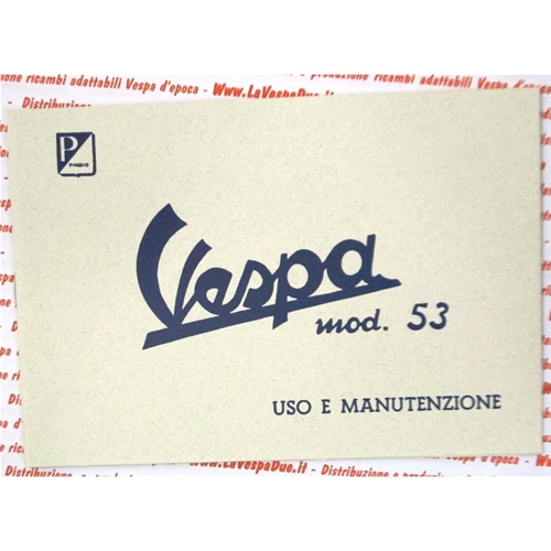Gebrauchs- und Wartungshandbuch für die VESPA 125 VM1T von 1953