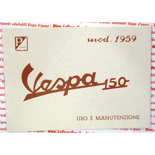 Gebrauchs- und Wartungshandbuch für die VESPA 150 VBA1T von 1959
