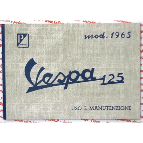 Gebrauchs- und Wartungshandbuch für die VESPA 125 VNB6T von 1965