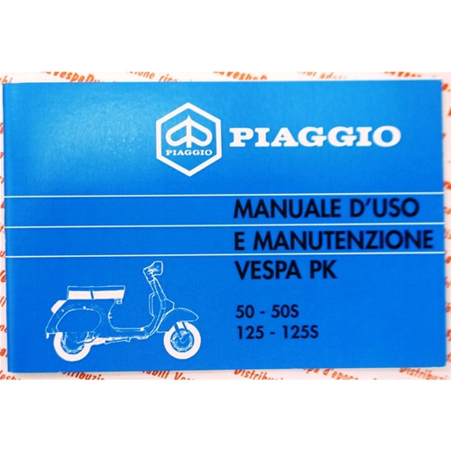 Manuale libretto uso e manutenzione per VESPA PK 50 125 PK 50 125 S dal 1983 al 1990