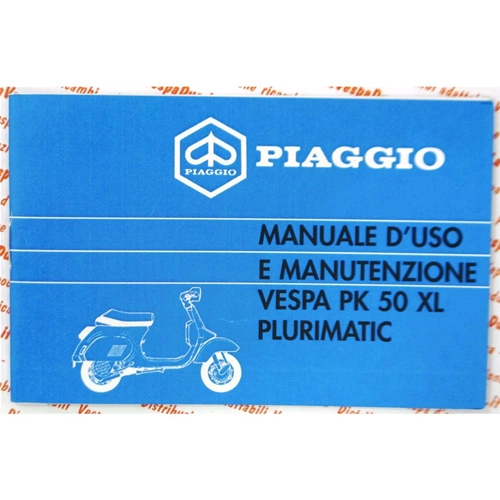 Use and maintenance manual for the VESPA PK 50 XL PLURIMATIC AUTOMATICA from 1986 to 1989