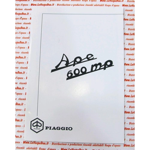 APE 600 MP Owner's Manual - Electrical System Variant from 1968 to 1978