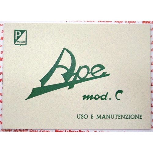 Libretto uso e manutenzione APE C 150 AC1T AC2T AC3T AC4T AC5T
