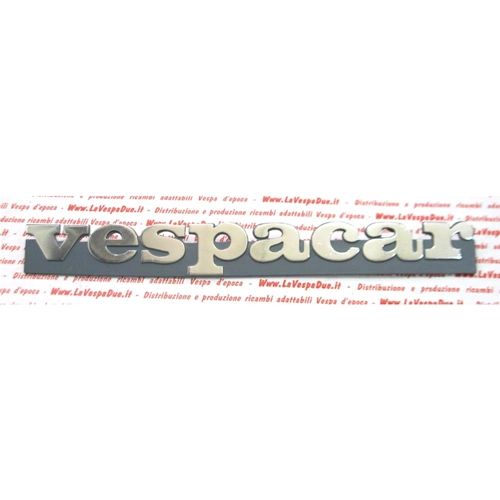 Plaque en aluminium VESPACAR pour APE CAR