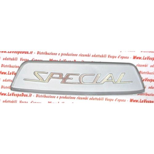 Heckplakette „SPECIAL" für LAMBRETTA 150 S SILBER silber