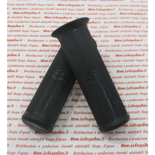 Pair of black dotted grips with 24mm hexagon for VESPA 50 90 125 150 200 RALLY PRIMAVERA ET3 GT GTR SUPER SPRINT VELOCE Italian product