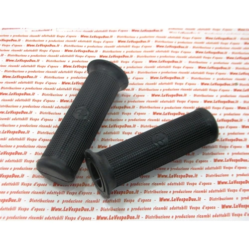 Pair of black dotted grips with 24mm hexagon for VESPA 50 90 125 150 200 RALLY PRIMAVERA ET3 GT GTR SUPER SPRINT VELOCE Italian product