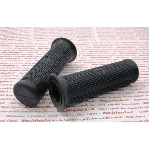 Pair of black dotted grips with 24mm hexagon for VESPA 50 90 125 150 200 RALLY PRIMAVERA ET3 GT GTR SUPER SPRINT VELOCE Italian product