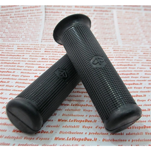 Pair of black dotted grips with 24mm hexagon for VESPA 50 90 125 150 200 RALLY PRIMAVERA ET3 GT GTR SUPER SPRINT VELOCE Italian product