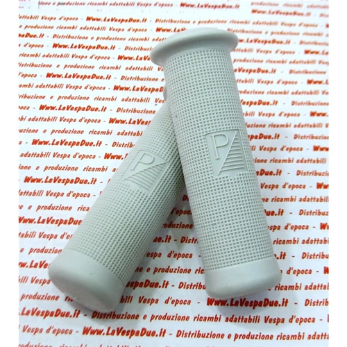 Paar graue, gepunktete Griffe, Durchmesser 21 mm, für VESPA 125 150 VNB1 A VNB6T VBA1T VB1T VBB1T VBB2T 150 GL VLA1T 160 GS VSB1T 180SS. Italienisches Produkt ro 060304