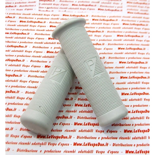 Paire de poignées grises à picots, diamètre 24 mm, pour VESPA 50 NL 90 SS 125 VNB1T VNB2T VNA1T VNA2T VMA1T 150 VL3T. Produit italien RO 028151