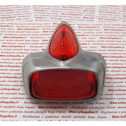 Feu arrière métallique SIEM pour Vespa 150 GS VS4T VBA1T VNA2T avec réflecteur supérieur orange et rouge et joint d'étanchéité.