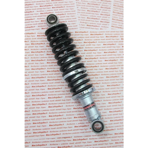 Amortisseur arrière CARBONE galvanisé pour INNOCENTI LAMBRETTA LI troisième série, oléopneumatique double effet, ressort noir, empattement de 304 mm