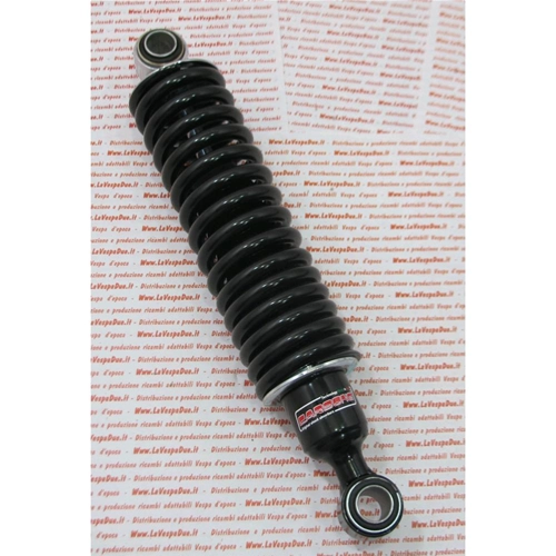 Amortisseur arrière en carbone noir pour INNOCENTI LAMBRETTA LI deuxième série, double effet oléopneumatique, ressort noir, empattement 320 mm