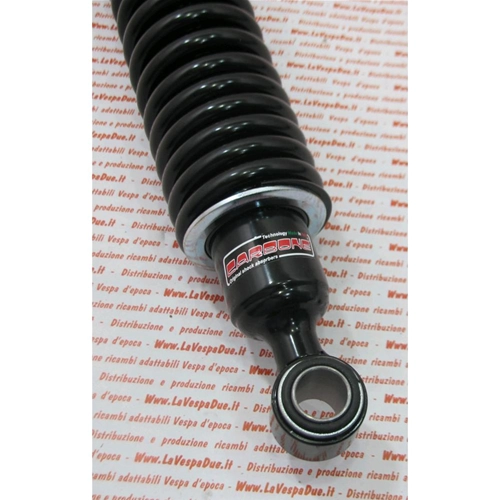 Amortisseur arrière en carbone noir pour INNOCENTI LAMBRETTA LI deuxième série, double effet oléopneumatique, ressort noir, empattement 320 mm