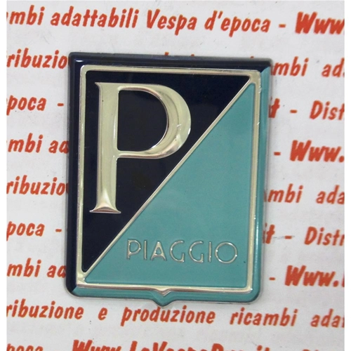 PIAGGIO shield 37 x 47 mm VESPA 125 150 160 180 GS SS SUPER GT GS GL SPRINT VL VB1 VS shield resin coated in rigid plastic on aluminum base ro 080349