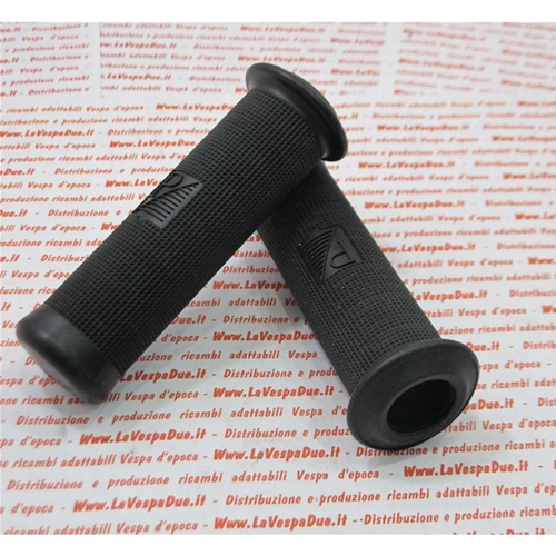 Paire de poignées noires à picots, diamètre 24 mm, pour VESPA 50 NL 90 SS 125 VNB1T VNB2T VNA1T VNA2T VMA1T 150 VL3T. Produit italien RO 028151.