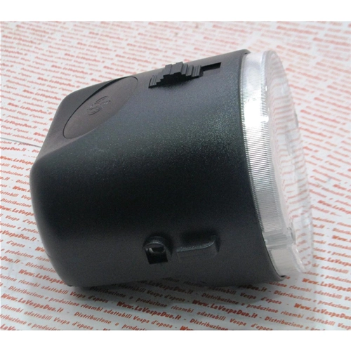 Kompletter 2-flammiger Scheinwerfer mit 2-Stufen- und 3-Positionen-Schalter, schwarzes ABS-Gehäuse für PIAGGIO 50 SI FL 2 ro 228999 268074