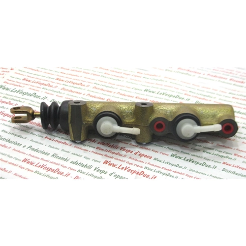 Doppelförder-Bremspumpe für APE CAR CAR P3 ro 229217, Ø Innenzylinder 22 mm, Pumpenlänge 175 mm, Anschlusslöcher Ø 6 mm